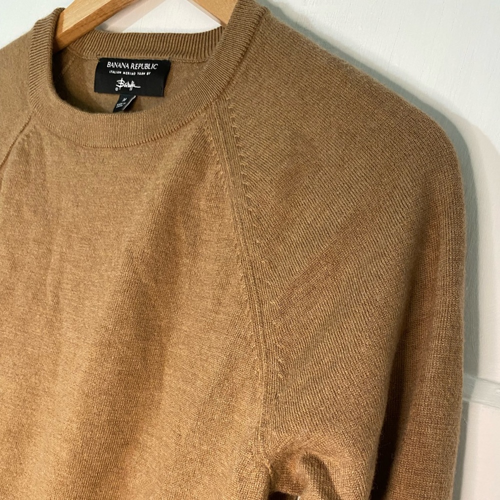 SOLD** Banana Republic Tan Italian Merino Wool Sweater